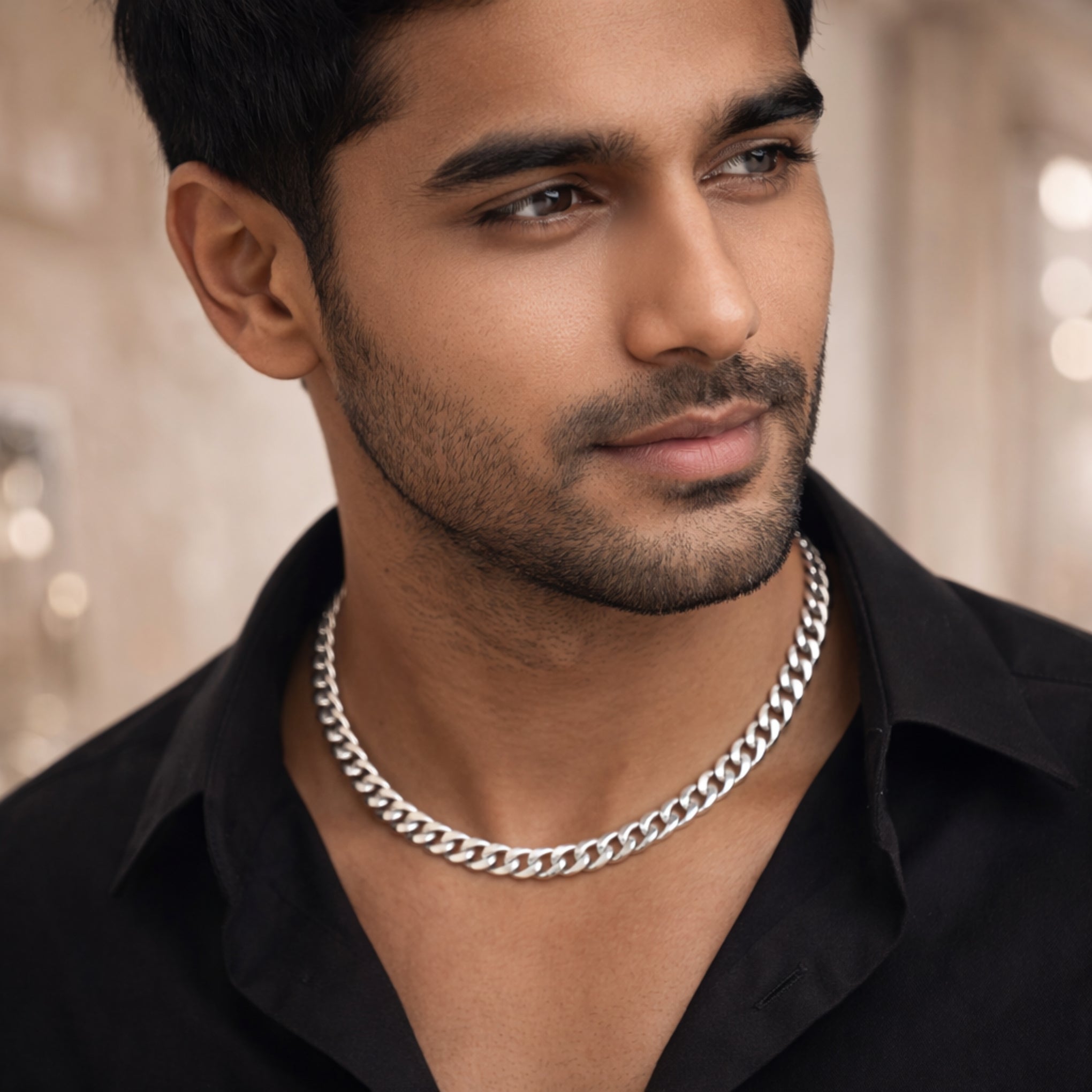Premium Silver Cuban Link Chain Necklace
