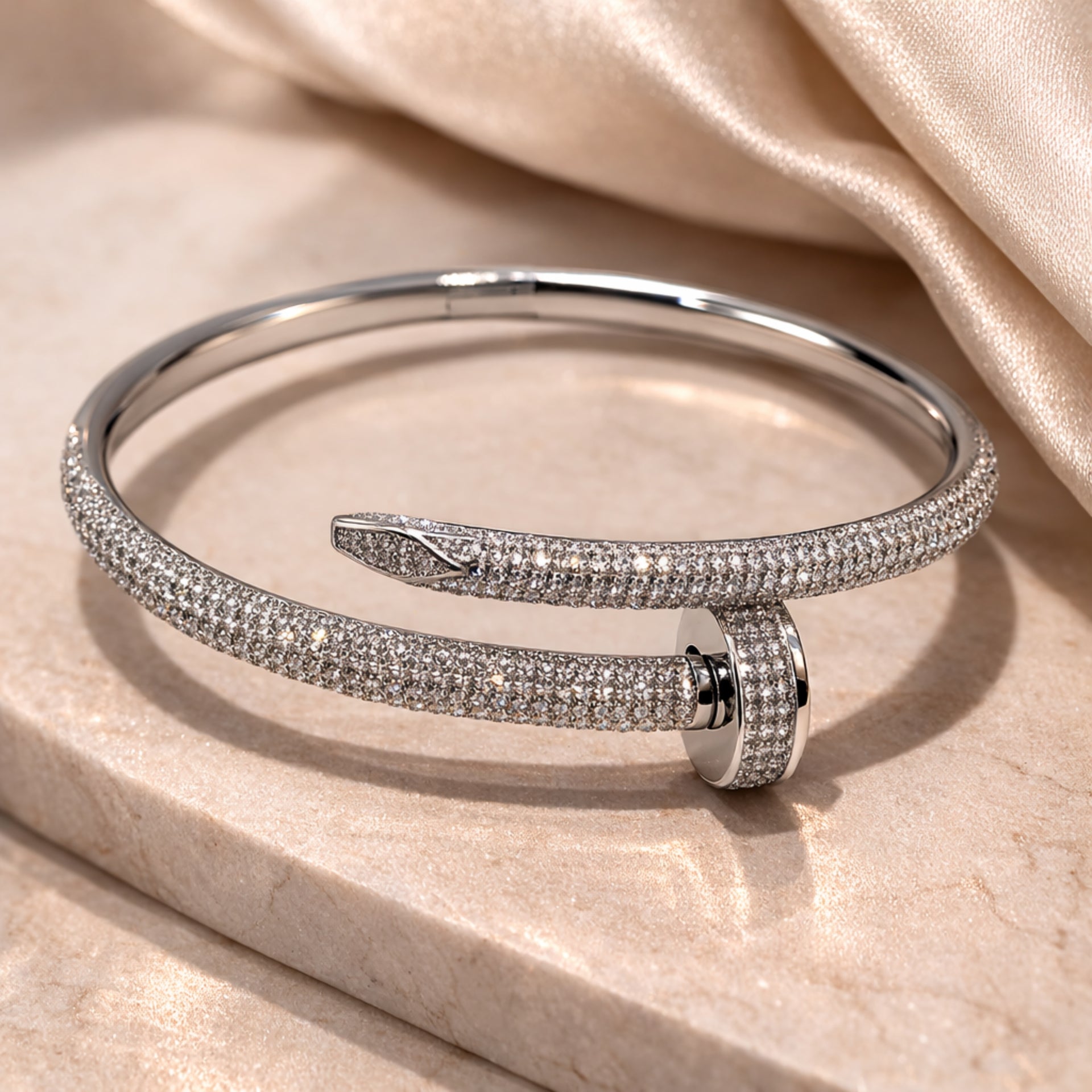 Elegant Crystal Nail Bracelet