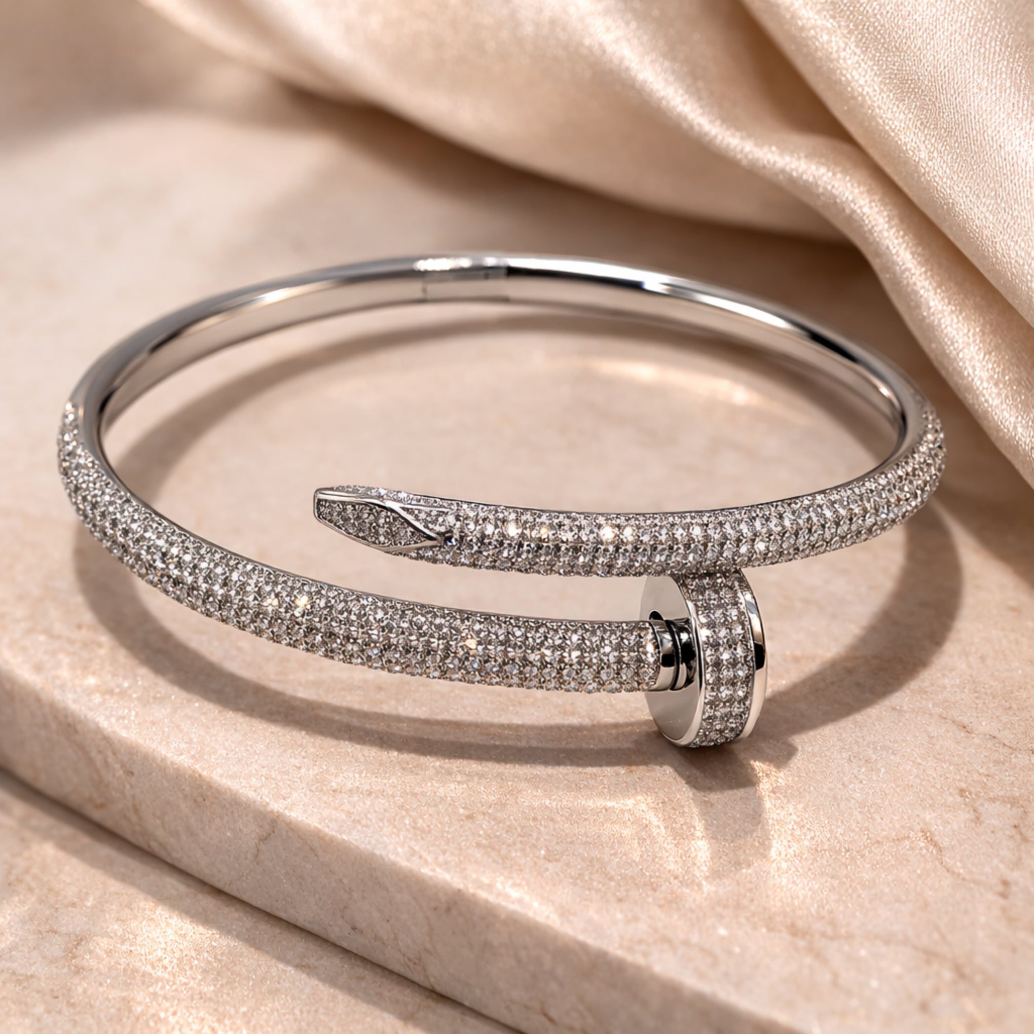 Elegant Crystal Nail Bracelet