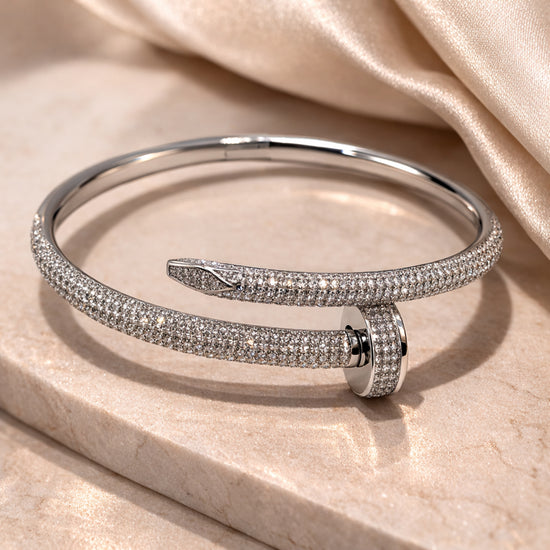 Elegant Crystal Nail Bracelet